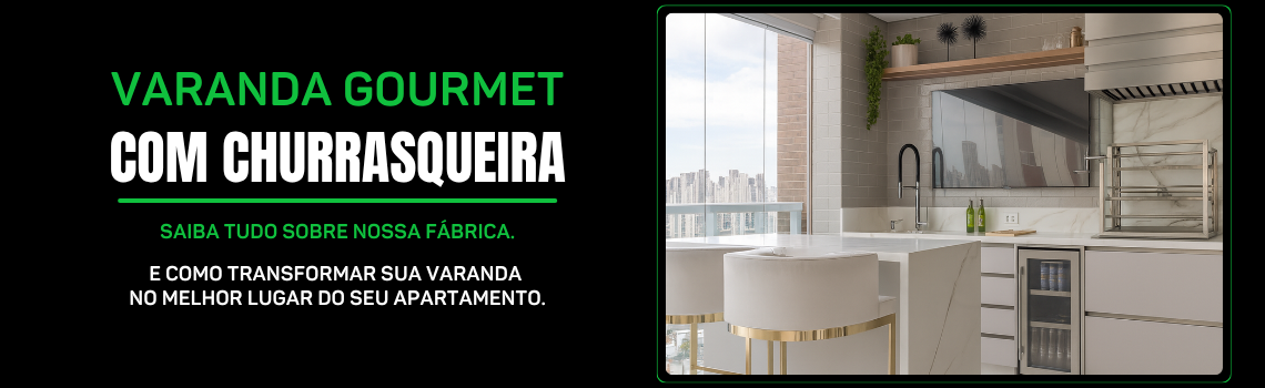 Varanda Gourmet com Churrasqueira