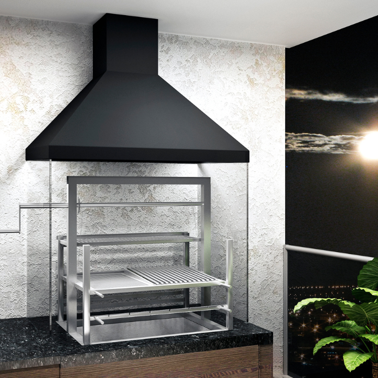 COIFA TRÊS ÁGUAS GALVANIZADA COM PINTURA ELETROSTÁTICA MEDIDAS DE ATÉ 800MM X 650MM X 600MM - COIFA TRÊS ÁGUAS GALVANIZADA COM PINTURA ELETROSTÁTICA MEDIDAS DE ATÉ 800MM X 650MM X 600MM