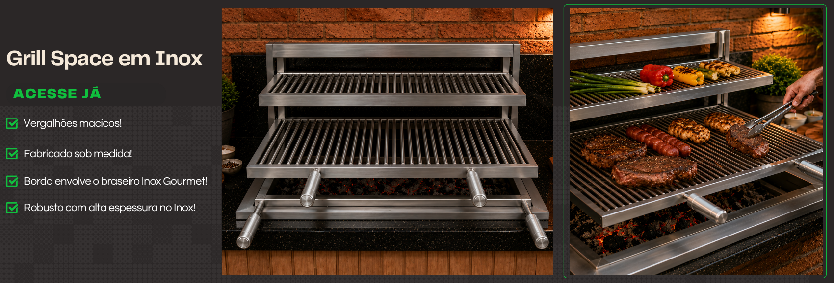 Especificações da Churrasqueira Grill Suspenso Space